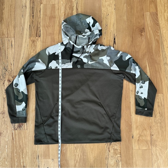 Nike Fleece Hoodie Men's Size XL Green Camo Pullover Sweatshirt Dri Fit BV2740 - Picture 8 of 8